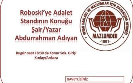 Roboski’ye Adalet Standının Konuğu Şair/Yazar Abdurrahman ADIYAN