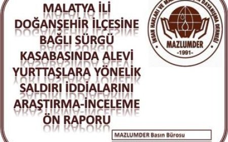Malatya İli Doğanşehir İlçesinde Alevi Yurttaşlara Yönelik Saldırı İddialarını Araştırma-İnceleme Ön Raporu
