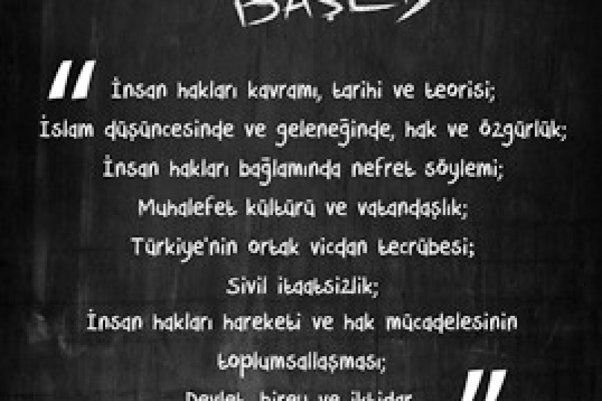 İnsan Hakları Okulu Başlıyor