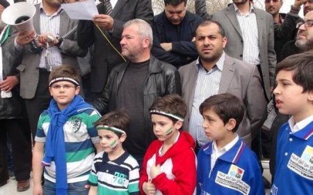 Gaziantep'te Suriye'ye destek gösterisi