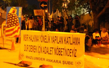 Mazlumder’den Mısır’daki Katliam için Elçilik Önünde Adalet Nöbeti