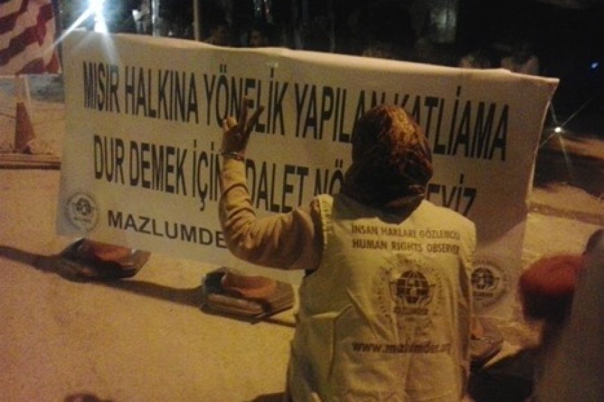 Mazlumder’den Mısır’daki Katliam için Elçilik Önünde Adalet Nöbeti