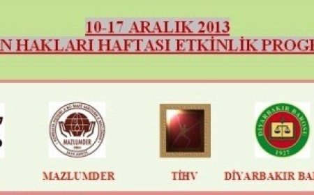 İnsan Hakları Haftası Diyarbekir Programı