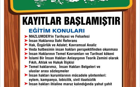 İnsan Hakları Okulu Başlıyor