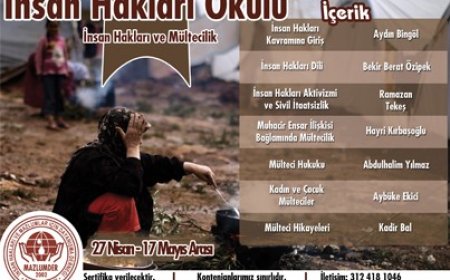 SERTİFİKALI İNSAN HAKLARI OKULUMUZ BAŞLIYOR