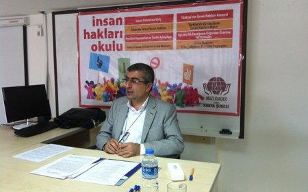 MAZLUMDER KONYA ŞUBE İNSAN HAKLARI OKULU 3. HAFTA DERSLERİYLEDEVAM ETTİ