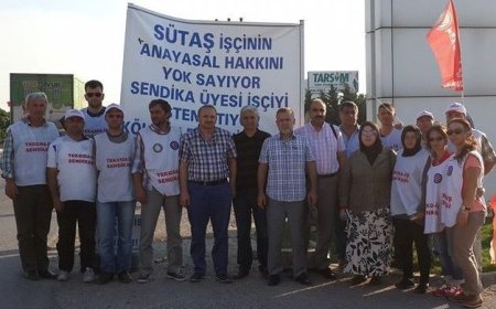 MAZLUMDER'DEN SÜTAŞ GREVİNDEKİ İŞÇİLERE DESTEK ZİYARETİ