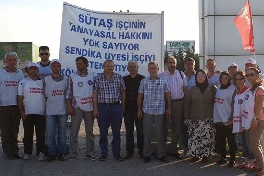 MAZLUMDER'DEN SÜTAŞ GREVİNDEKİ İŞÇİLERE DESTEK ZİYARETİ