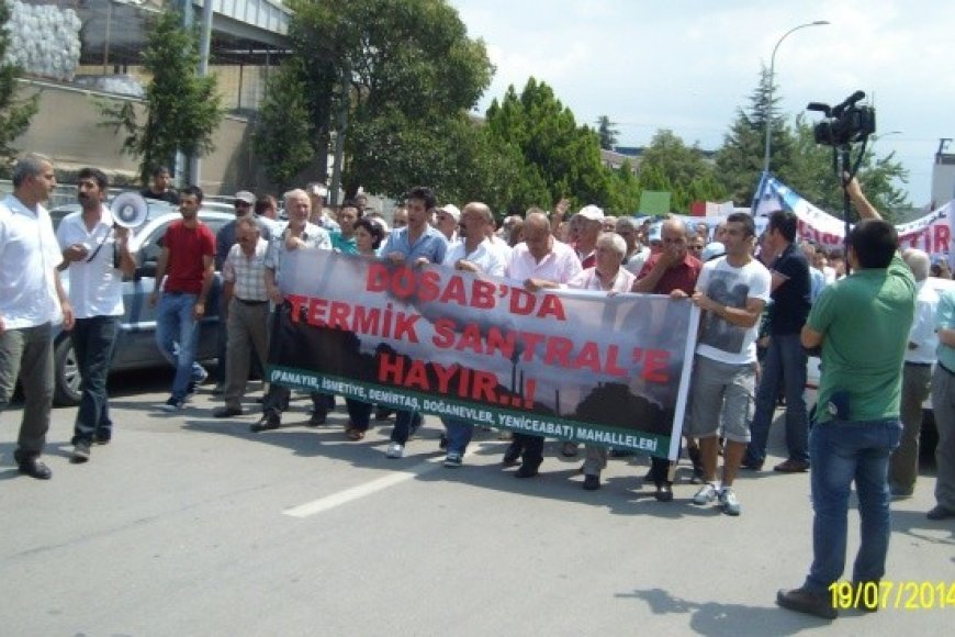 BURSA'DA TERMİK SANTRAL PROTESTOSUNA DESTEK