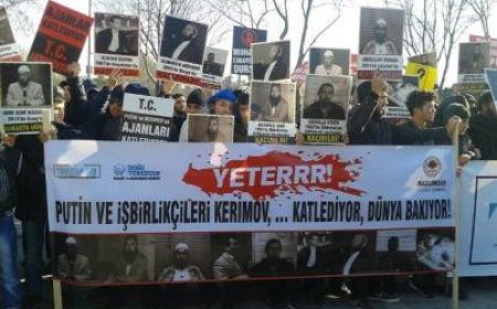 Özbekistan ve Rusya’nın Muhacirlere Yönelik Cinayetleri Protesto Edildi