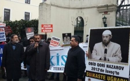 Özbek Obid Qori Nazarov’a Yapılan Suikast ve Kerimov Rejimi Protesto Edildi