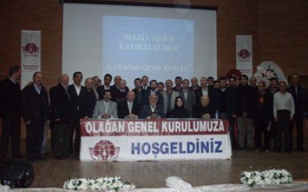 MAZLUMDER KAYSERİ 8. OLAĞAN KONGRESİNİ YAPTI
