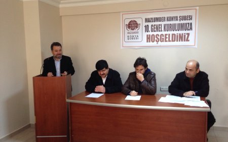 Mazlumder Konya Şube 10.   Genel kurulunu yaptı.