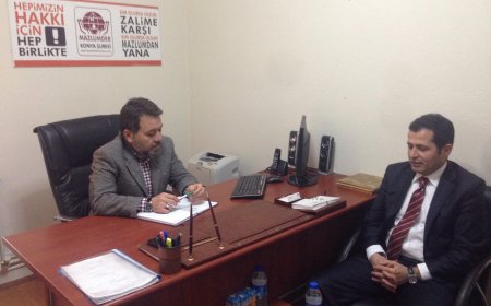 Ak Parti Konya Milletvekili aday adayı ve Gümrük ve Ticaret Bakanlığı Müsteşarı Ziya Altunyaldız, Mazlumder Konya Şubesini ziya
