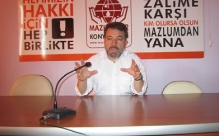 MAZLUMDER KONYA ŞUBE BAŞKANI DERVİŞ ARGUN BASIN AÇIKLAMASI YAPTI. YEMEN’DE DARBE VE İŞGAL DEĞİL, BARIŞ VE HUZUR İSTİYORUZ