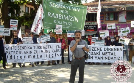 BURSA’DA METAL EMEKÇİLERİNİN DİRENİŞİNE DESTEK