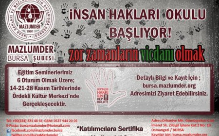 İNSAN HAKLARI OKULU 2015 GÜZ DÖNEMİ BAŞLIYOR