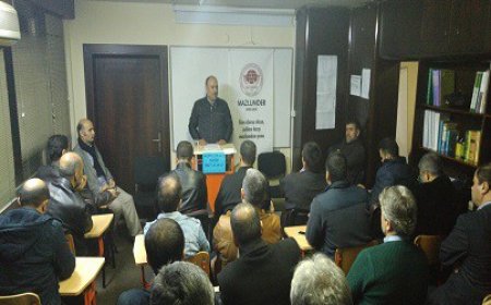 NESİP HİÇYILMAZ MAZLUMDERDE SEMİNER VERDİ