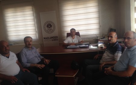 MARDİN MEMUR-SEN İL BAŞKANI MAZLUMDER ŞUBESİNİ ZİYARET ETTİ