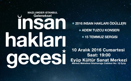 MAZLUMDER İnsan Hakları Gecesi'nde 4 Dalda Ödül Sahipleriyle Buluşacak
