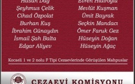 KOCAELİ (KANDIRA) 1 ve 2 NOLU F TİPİ CEZAEVLERİ  GÖRÜŞME NOTLARI