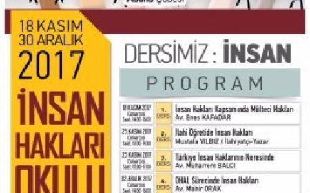 Adana Mazlumder Adana Şubesi 2017 İnsan Hakları Okulu