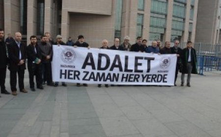 MAZLUMDER 28 Şubat Yargı Kararları  İptal Edilsin başlıklı  basın açıklamasını Çağlayan Adalet Sarayı önünde gerçekleştirdi.