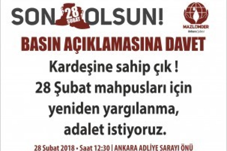 “SON 28 ŞUBAT OLSUN” YETER ARTIK!