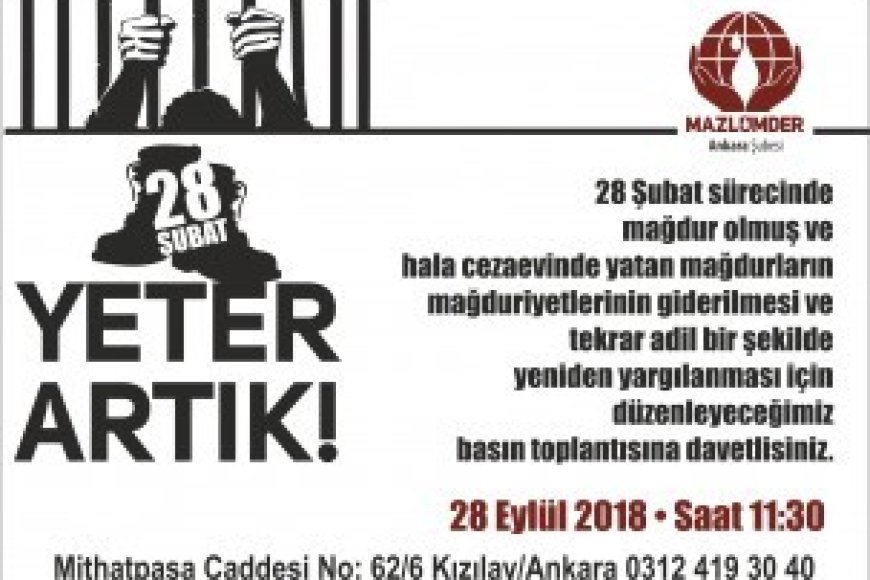 28 Şubat Kampanyası basın toplantısına davet