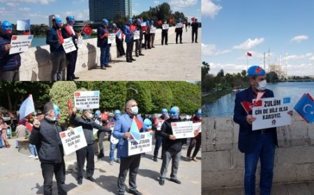 MAZLUMDER Adana Şubesi'nden Çin'e Doğu Türkistan Protestosu
