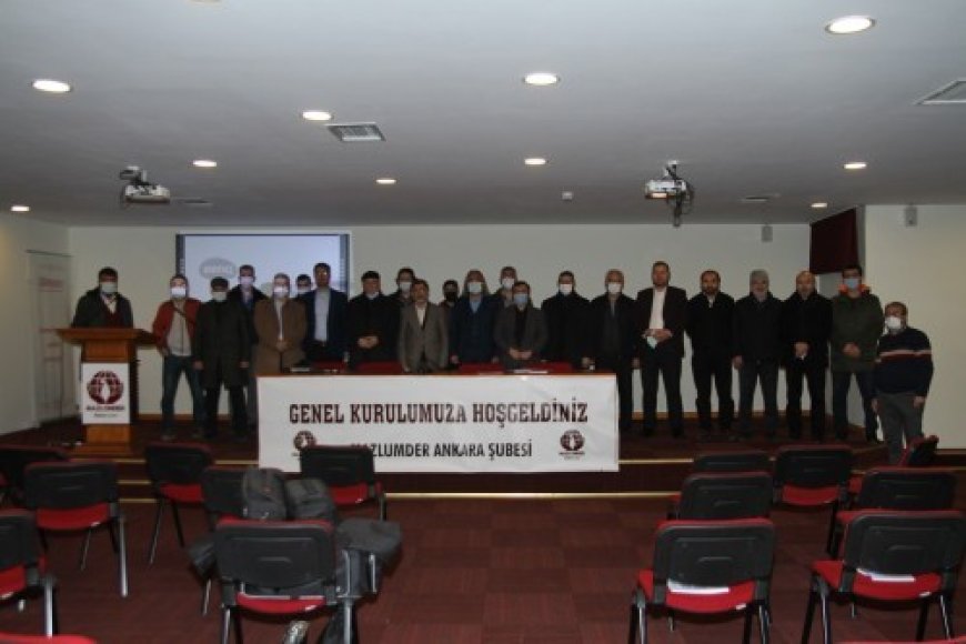 MAZLUMDER ANKARA ŞUBE 11. DÖNEM  GENEL KURULUNU GERÇEKLEŞTİRDİK