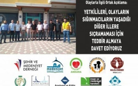 Altındağ İlçesinde Yaşanan Olaylarla İlgili Ortak Açıklama