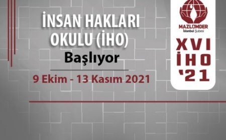 16. İnsan Hakları Okulu (İHO) Başvuruları Devam Ediyor