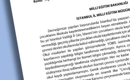 Sığınmacı Çocukların Okul Kaydı Sırasında Yaşanan Sorunlar Hakkında Bilgi Talebi