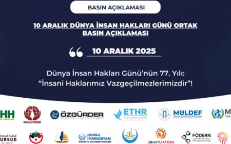 Dünya İnsan Hakları Günü'nün 77. Yılı: İnsani Haklarımız Vazgeçilmezlerimizdir!